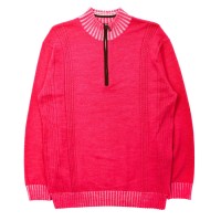 MAURIZIO BALDASSARI ハーフジップニット セーター 50 ピンク ウール | Vintage.City 古着屋、古着コーデ情報を発信