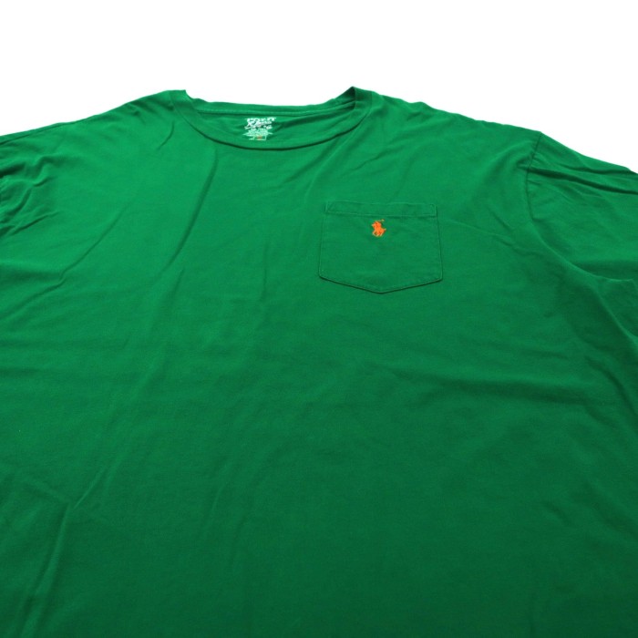 POLO RALPH LAUREN ビッグサイズ ポケットTシャツ 2XL グリーン コットン スモールポニー刺繍 | Vintage.City 빈티지숍, 빈티지 코디 정보