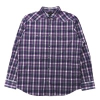 BANANA REPUBLIC ウエスタンシャツ XL ネイビー チェック コットン スナップボタン SLIM FIT | Vintage.City 빈티지숍, 빈티지 코디 정보