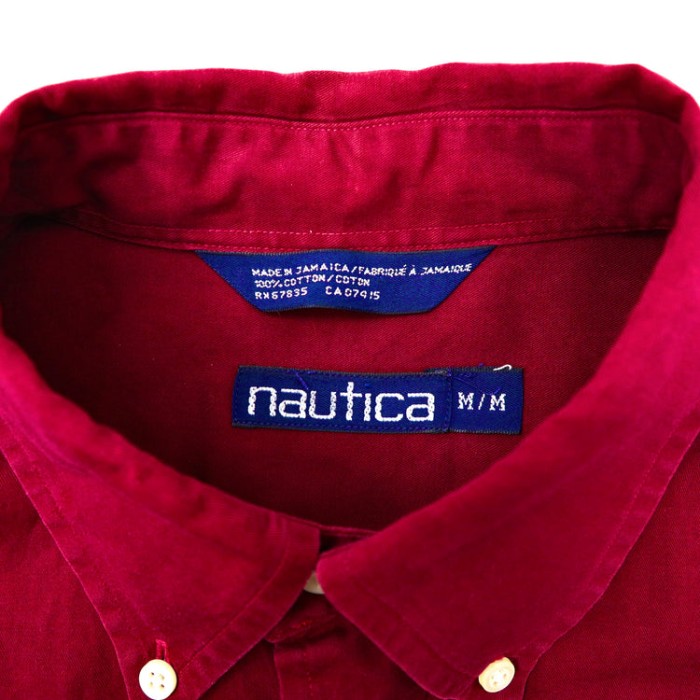 nautica ビッグサイズ ボタンダウンシャツ M ボルドー コットン 90年代 ジャマイカ製 | Vintage.City 古着屋、古着コーデ情報を発信