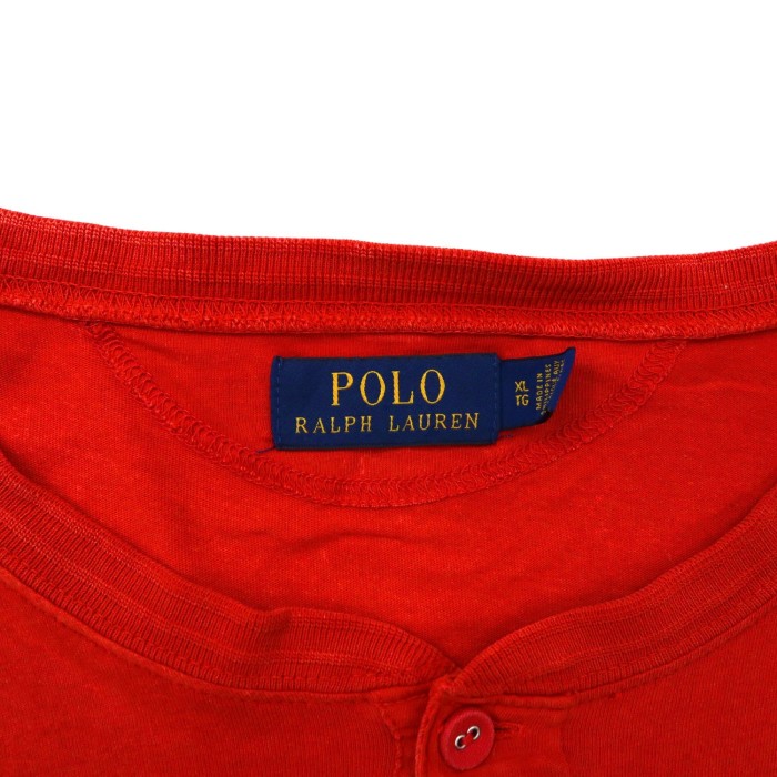 POLO RALPH LAUREN ヘンリーネックTシャツ XL オレンジ コットン ビッグサイズ | Vintage.City 古着屋、古着コーデ情報を発信