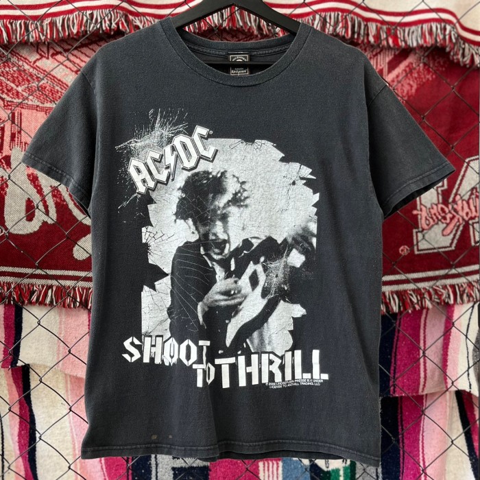 00s AC/DC バンドTシャツ shoot to thrill プリント アーティスト系