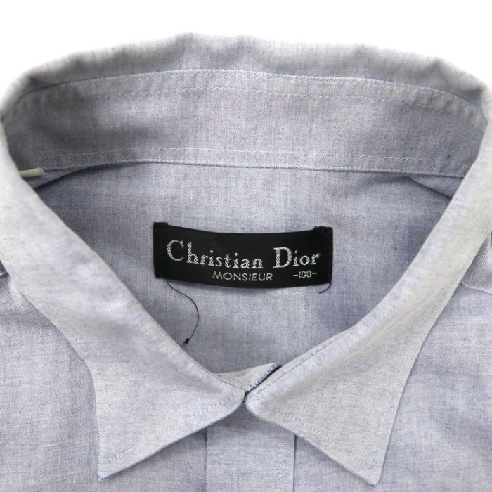 Christian Dior MONSIEUR ドレスシャツ 100 ブルー コットン ワンポイントロゴ刺繍 オールド | Vintage.City Vintage Shops, Vintage Fashion Trends