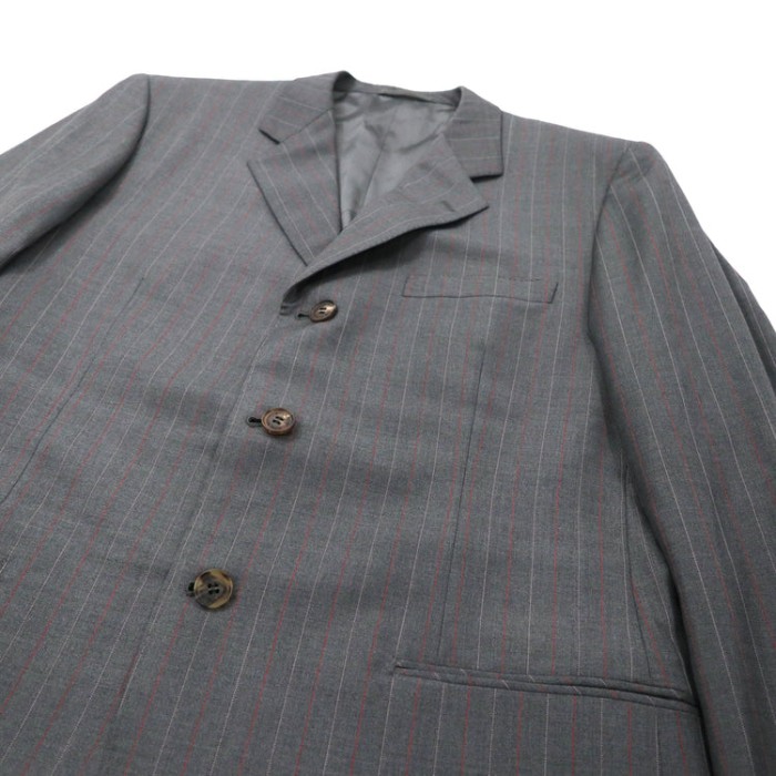 Ermenegildo Zegna 3Bスーツ セットアップ L グレー ストライプ ウール イタリア製 | Vintage.City 빈티지숍, 빈티지 코디 정보