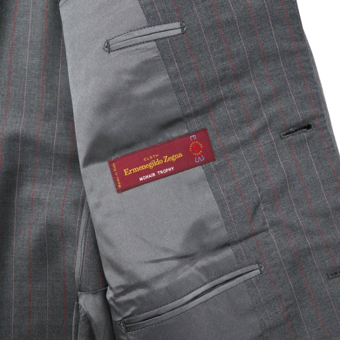Ermenegildo Zegna 3Bスーツ セットアップ L グレー ストライプ ウール イタリア製 | Vintage.City 빈티지숍, 빈티지 코디 정보