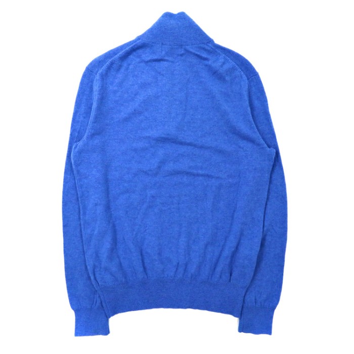 POLO RALPH LAUREN ハーフジップニット セーター 170 ブルー メリノウール スモールポニー刺繍 | Vintage.City 古着屋、古着コーデ情報を発信