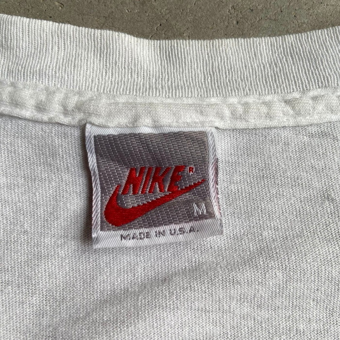 90s USA製 NIKE ナイキ 銀タグ AIR DIGS 胸ロゴ バックプリントTシャツ ...