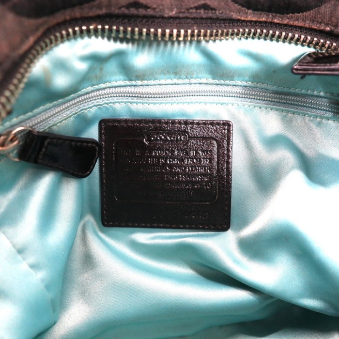 COACH トートバッグ ブラック キャンバス シグネチャー サティーン スモール 14448 | Vintage.City 古着屋、古着コーデ情報を発信