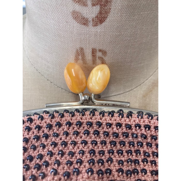 #438 beads bag / ビーズバック がま口 ピンク | Vintage.City 빈티지숍, 빈티지 코디 정보