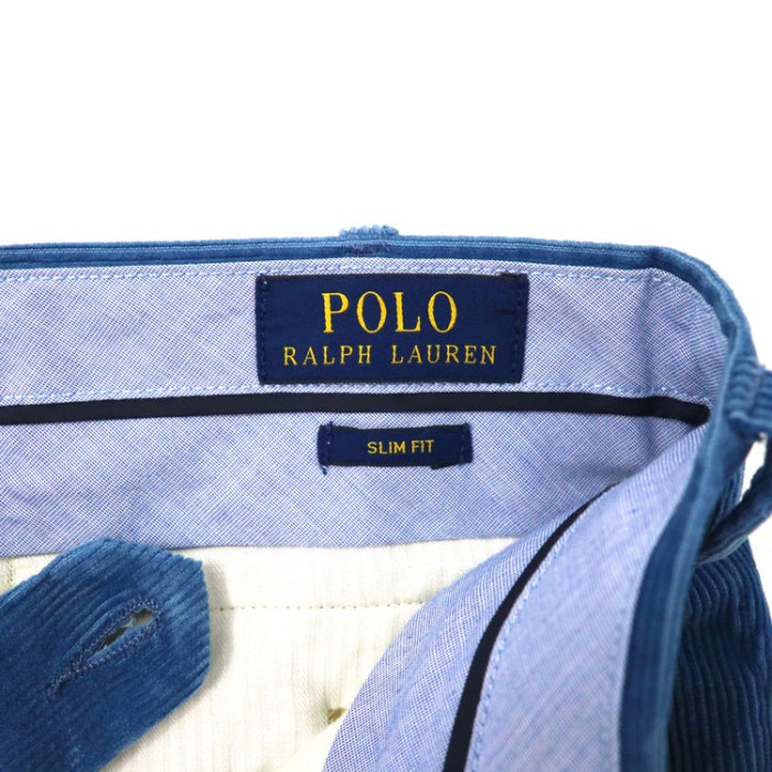 POLO RALPH LAUREN コーデュロイパンツ 30 ブルー コットン SLIM FIT | Vintage.City 빈티지숍, 빈티지 코디 정보
