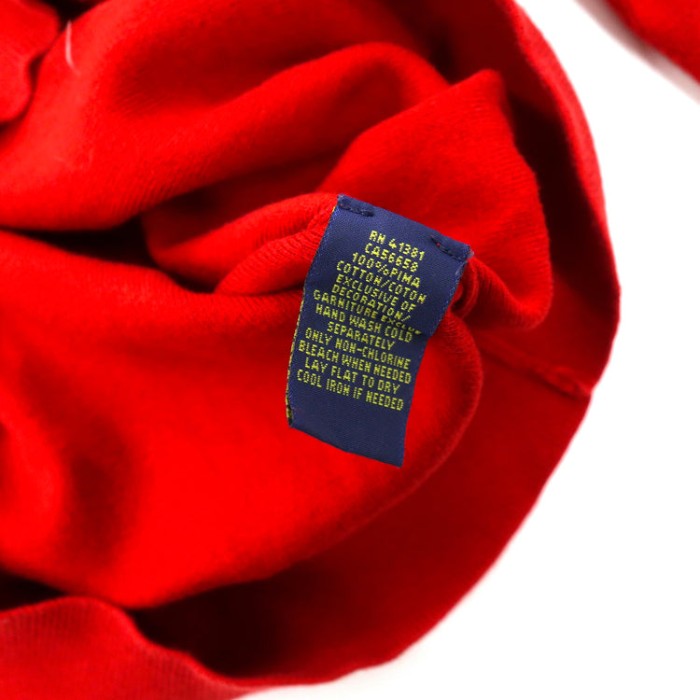 POLO RALPH LAUREN Vネックニット セーター M レッド プリマコットン スモールポニー刺繍 | Vintage.City 빈티지숍, 빈티지 코디 정보