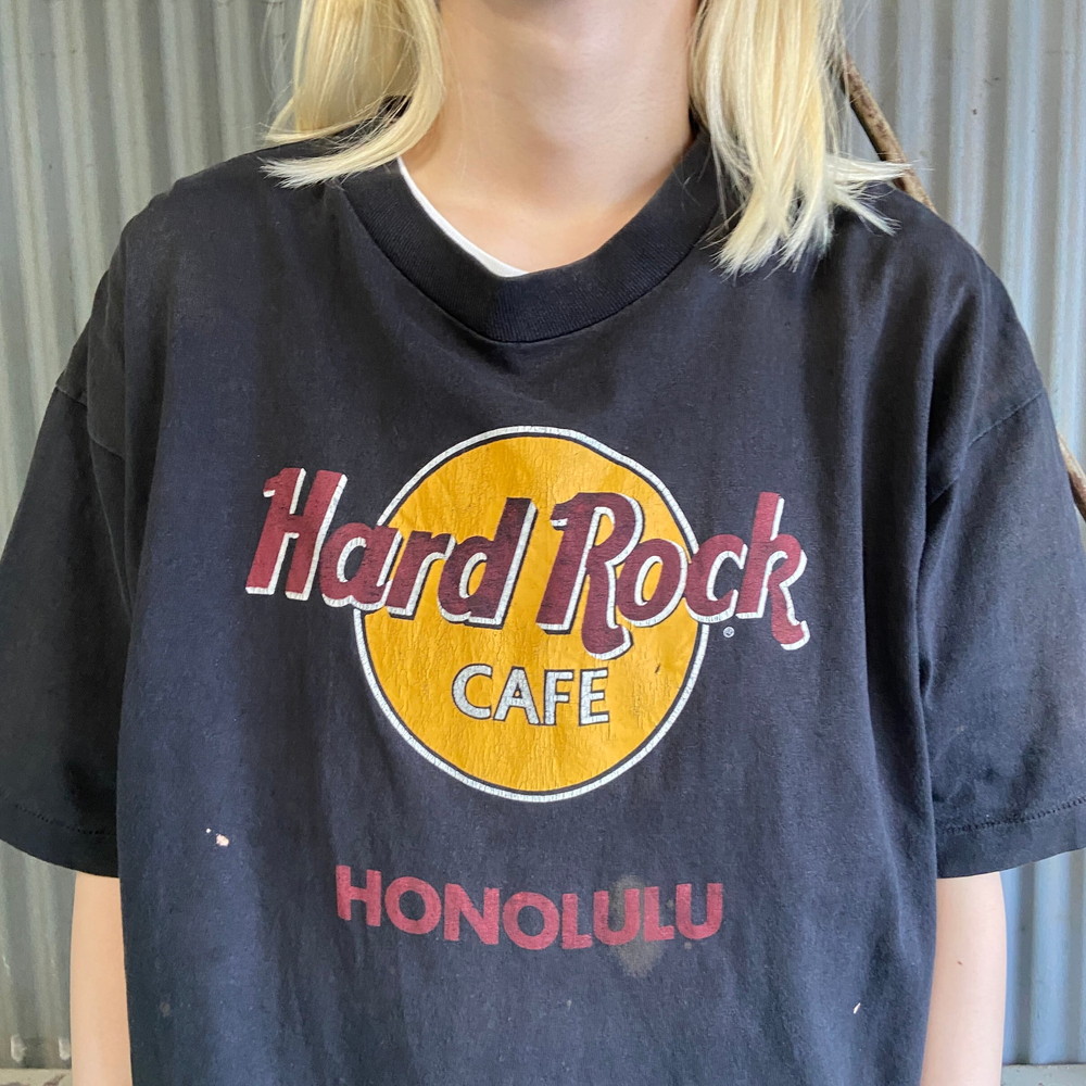 90年代 USA製 HARD ROCK CAFE ホノルル ハードロックカフェ 企業ロゴ