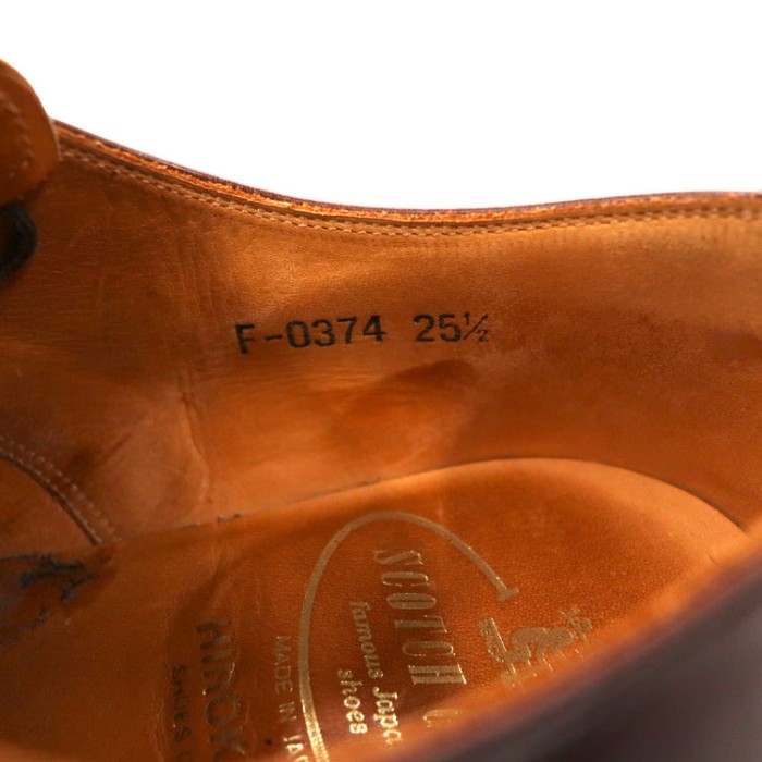 SCOTCH GRAIN ドレスシューズ 25.5cm ブラウン レザー スクエアトゥー F-0374 日本製 | Vintage.City 古着屋、古着コーデ情報を発信