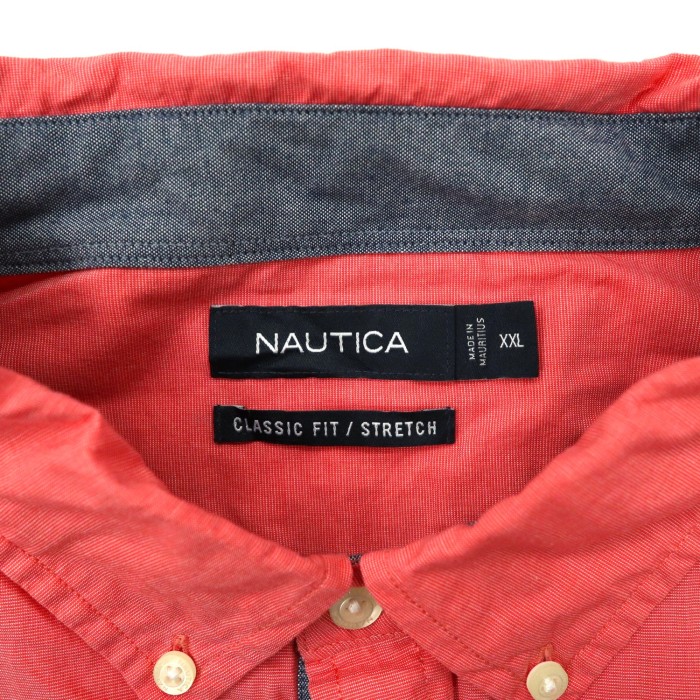 NAUTICA ビッグサイズ ボタンダウンシャツ XXL ピンク コットン CLASSIC FIT / STRETCH | Vintage.City 古着屋、古着コーデ情報を発信