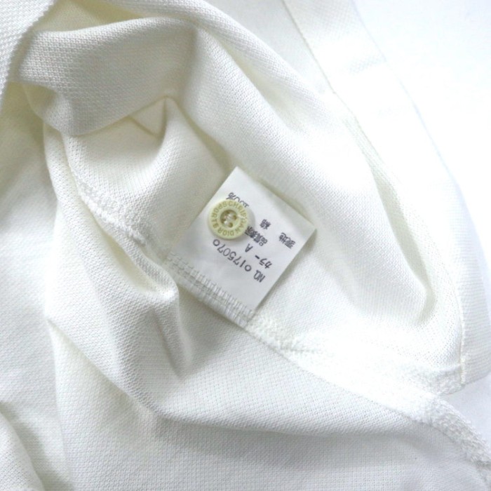 Christian Dior SPORTS 長袖ポロシャツ L ホワイト コットン ワンポイントロゴ刺繍 90年代 日本製 | Vintage.City 古着屋、古着コーデ情報を発信