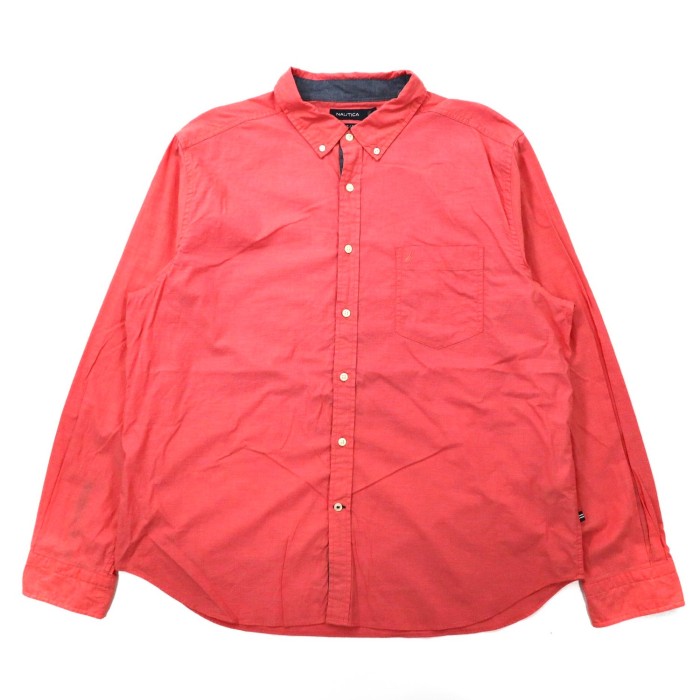 NAUTICA ビッグサイズ ボタンダウンシャツ XXL ピンク コットン CLASSIC FIT / STRETCH | Vintage.City 빈티지숍, 빈티지 코디 정보