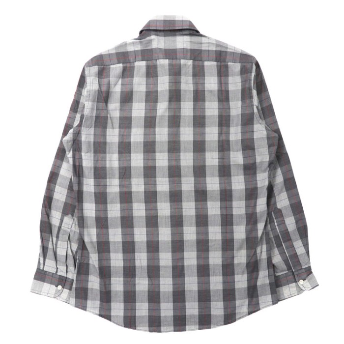 YVES SAINT LAURENT チェックシャツ 15 1/2 グレー チェック ポリエステル オールド | Vintage.City 古着屋、古着コーデ情報を発信