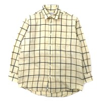 Burberrys フランネルシャツ M ホワイト チェック ウール オールド 日本製 | Vintage.City ヴィンテージ 古着