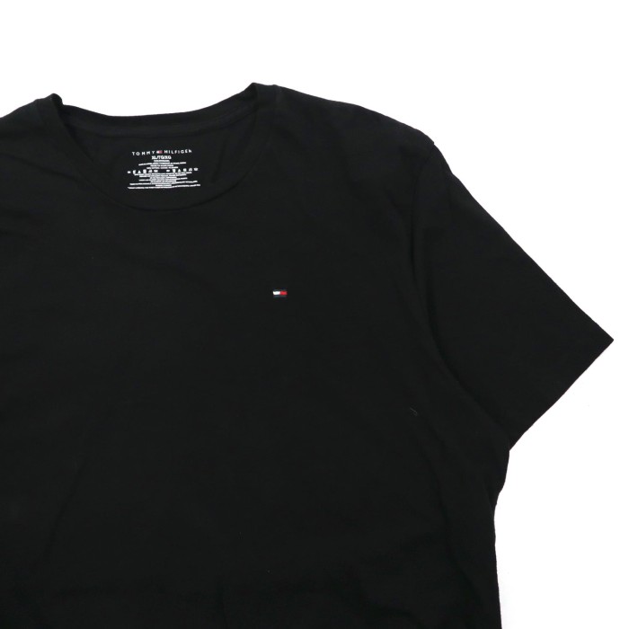 TOMMY HILFIGER ビッグサイズTシャツ XL ブラック コットン ワンポイントロゴ | Vintage.City 빈티지숍, 빈티지 코디 정보