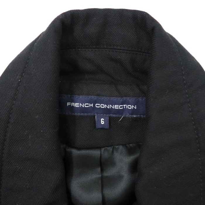 FRENCH CONNECTION ダブルライダースジャケット 6 ブラック コットン ルーマニア製 | Vintage.City 古着屋、古着コーデ情報を発信