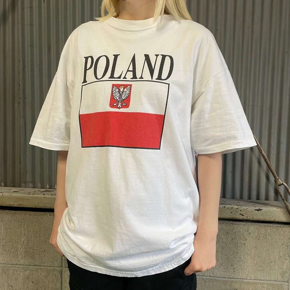 90年代 POLAND ポーランド ヴィンテージ スーベニア プリント Tシャツ