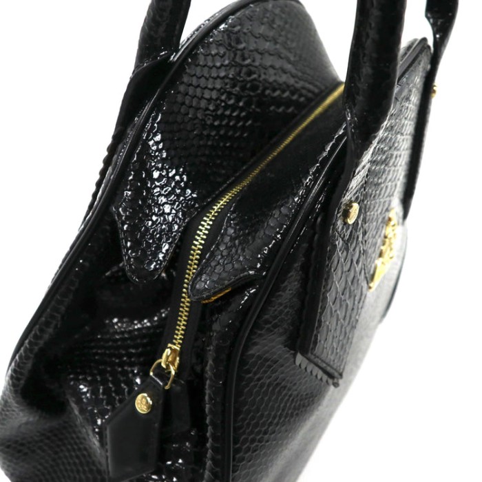 Vivienne Westwood ANGLOMANIA ハンドバッグ ブラック レザー FRILLY SNAKE 12-02-951014 5242V | Vintage.City 빈티지숍, 빈티지 코디 정보