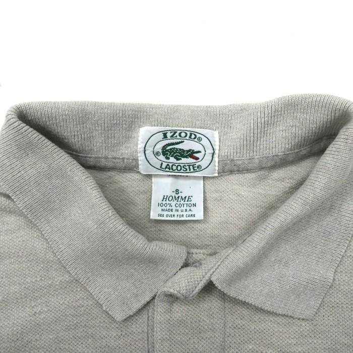 USA製 IZOD LACOSTE ポロシャツ S グレー コットン ワンポイントロゴ 80年代 | Vintage.City 빈티지숍, 빈티지 코디 정보