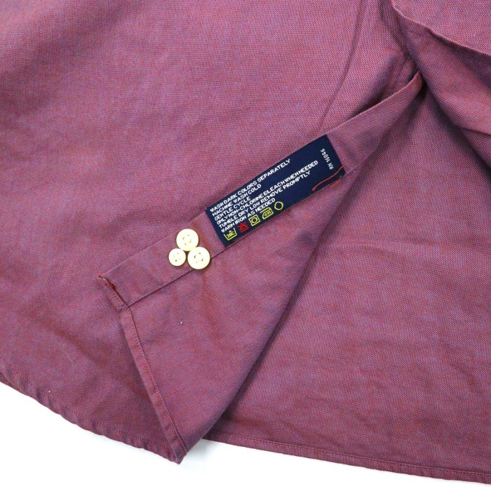 NAUTICA ビッグサイズ ボタンダウンシャツ 17 1/2 パープル コットン ワンポイントロゴ刺繍 | Vintage.City 古着屋、古着コーデ情報を発信