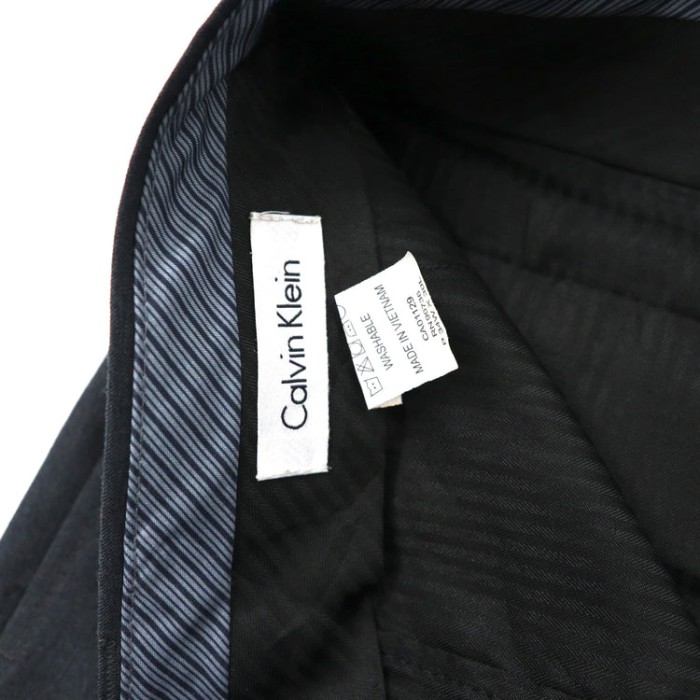 Calvin Klein スラックスパンツ 34 グレー ポリエステル | Vintage.City 古着屋、古着コーデ情報を発信