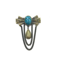 Vintage Turquoise Broach ヴィンテージ ターコイズ ブローチ ブルー 天然石 トルコ石 | Vintage.City ヴィンテージ 古着
