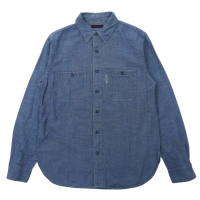 BLUE BLUE シャンブレー ワークシャツ 2 ブルー コットン 日本製 | Vintage.City 古着屋、古着コーデ情報を発信