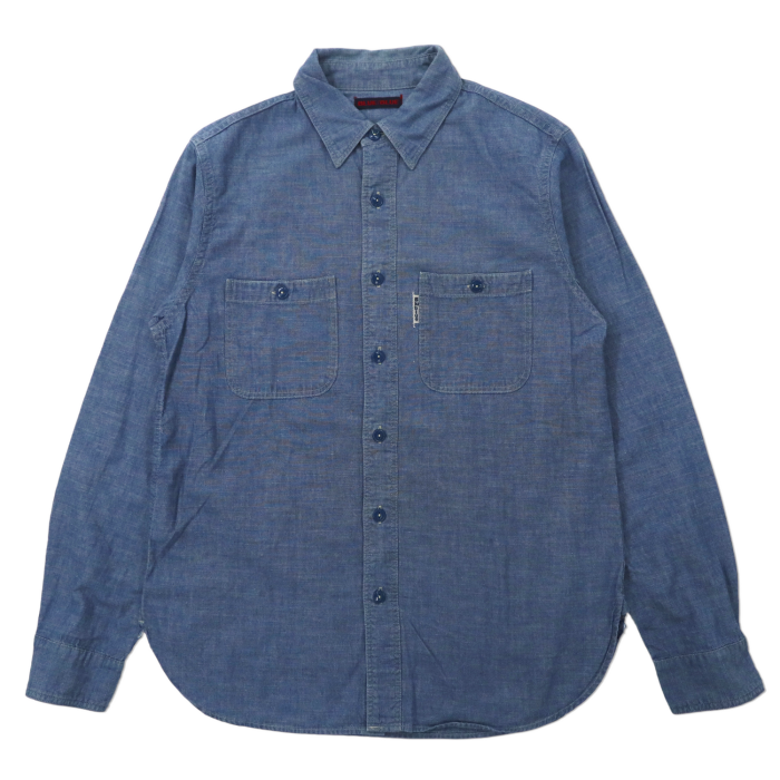 BLUE BLUE シャンブレー ワークシャツ 2 ブルー コットン 日本製 | Vintage.City 빈티지숍, 빈티지 코디 정보