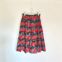 Vintage USA red paisley colorful cotton skirt ヴィンテージ アメリカ古着 レッド ペイズリー柄 カラフル コットン スカート | Vintage.City ヴィンテージ 古着