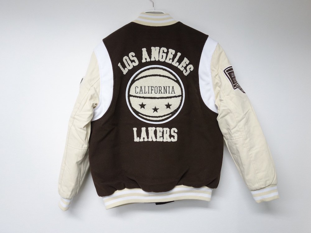 海外限定 オフィシャル Los Angeles Lakers Varsity Jacket スタジャン ...