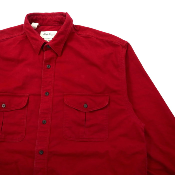 Eddie Bauer シャミークロスシャツ ビッグサイズ ワークシャツ L レッド コットン 90年代 | Vintage.City 빈티지숍, 빈티지 코디 정보