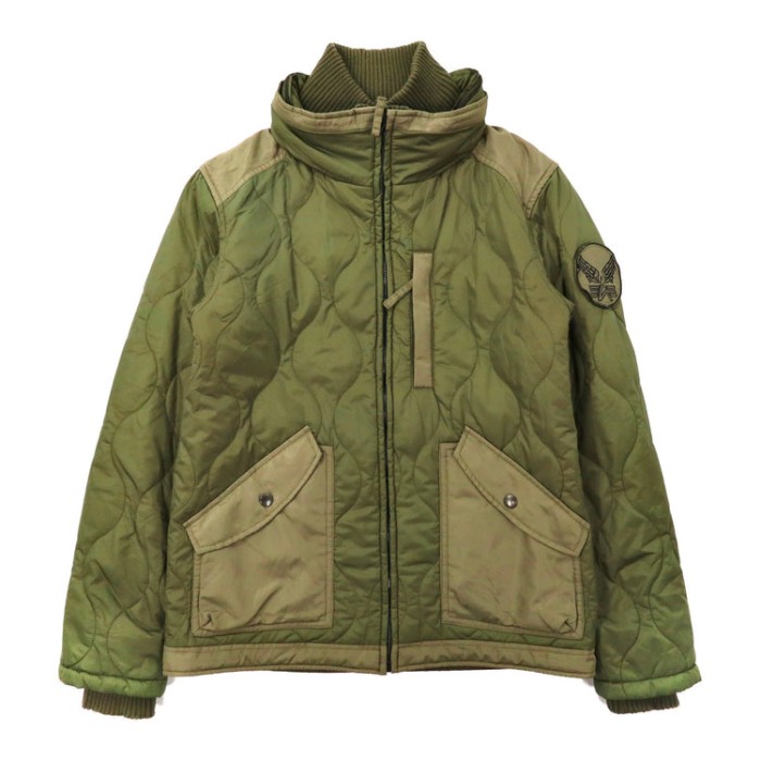 ALPHA INDUSTRIES INC. ミリタリーキルティングジャケット M カーキ ...