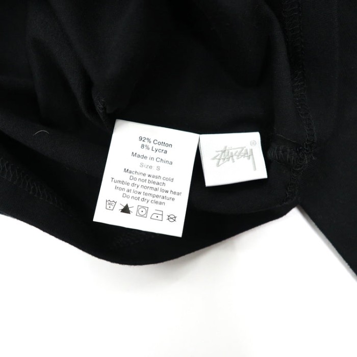 STUSSY クロップド ハイネックトップ S ブラック コットン ロゴプリント 214301 | Vintage.City 빈티지숍, 빈티지 코디 정보