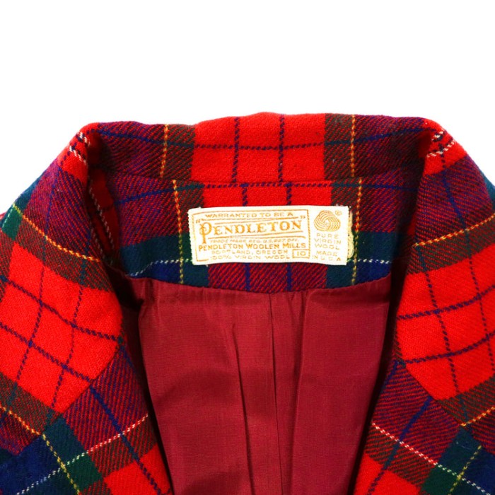 USA製 PENDLETON 3Bツイードジャケット 10 レッド チェック ウール 70年代 | Vintage.City 古着屋、古着コーデ情報を発信