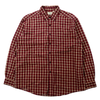 L.L.Bean L/S check design fishing shirt