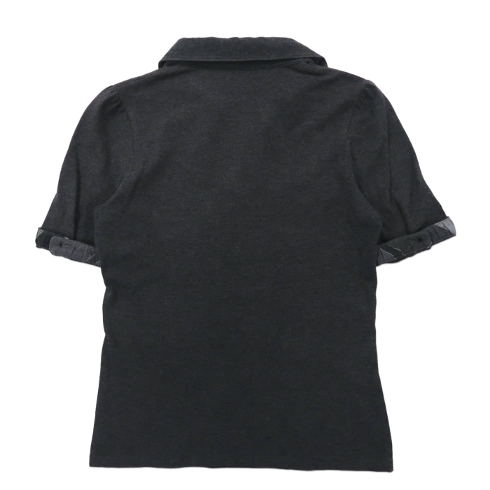 BURBERRY オープンカラー ポロシャツ 1 グレー コットン ワンポイントロゴ刺繍 | Vintage.City 古着屋、古着コーデ情報を発信