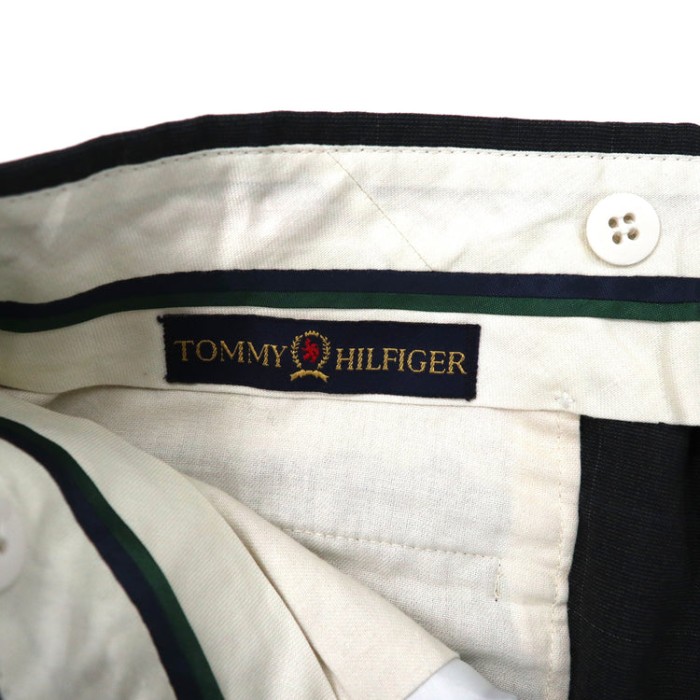 TOMMY HILFIGER 2タック ワイドスラックスパンツ XL グレー チェック ウール サスペンダーボタン 90年代 | Vintage.City 古着屋、古着コーデ情報を発信
