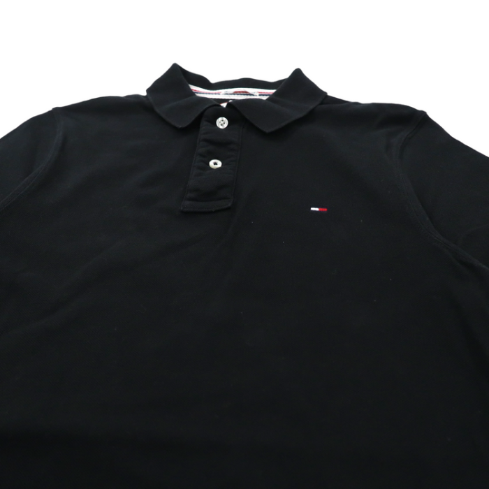 HILFIGER DENIM ポロシャツ S ブラック コットン American Brand | Vintage.City 古着屋、古着コーデ情報を発信