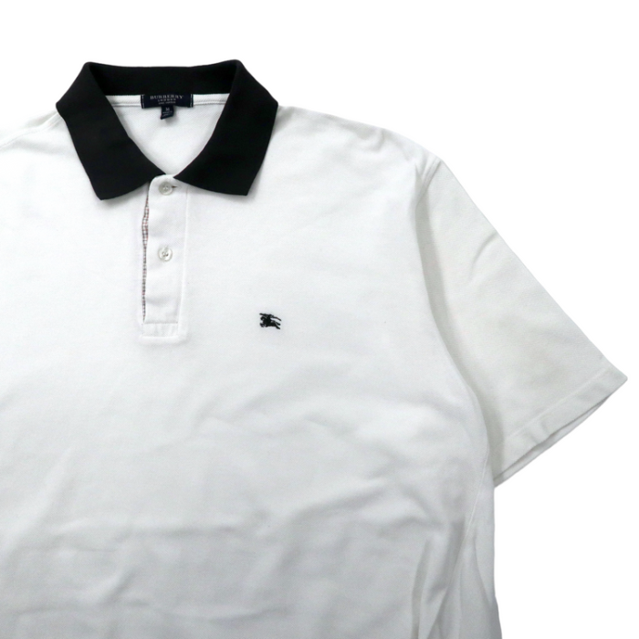 イギリス製 BURBERRY ポロシャツ M ホワイト コットン ワンポイントロゴ オールド | Vintage.City 古着屋、古着コーデ情報を発信