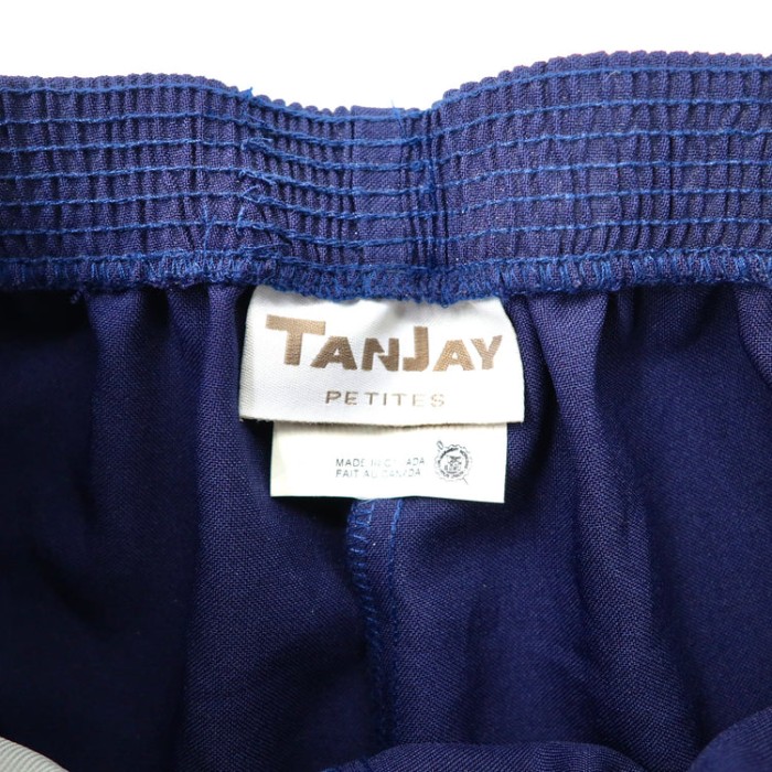 カナダ製 TANJAY シェフパンツ イージーパンツ 6 ネイビー ポリエステル カナダ製 | Vintage.City 古着屋、古着コーデ情報を発信