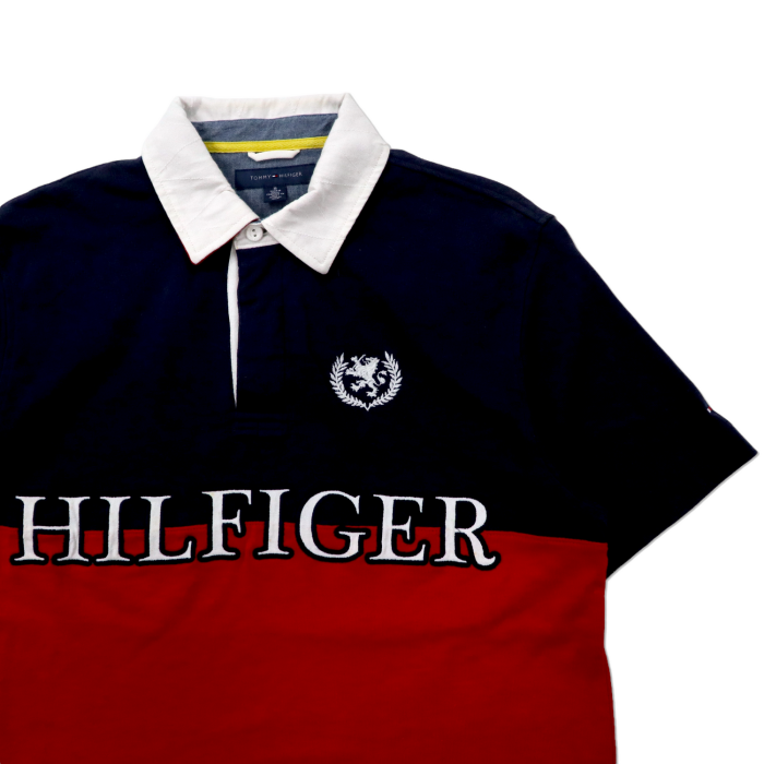 TOMMY HILFIGER ポロシャツ M ネイビー レッド コットン ロゴ刺繍 | Vintage.City 빈티지숍, 빈티지 코디 정보
