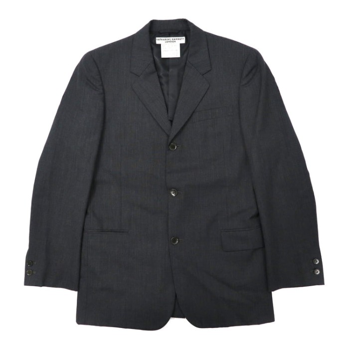 KATHARINE HAMNETT LONDON 3Bスーツ セットアップ M グレー コットン 日本製 | Vintage.City 古着屋、古着コーデ情報を発信