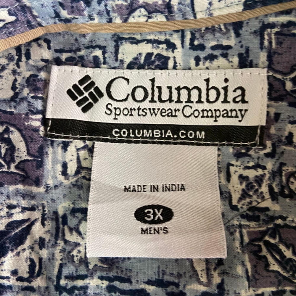 スーパービッグサイズ Columbia コロンビア 半袖 魚柄 総柄シャツ ...