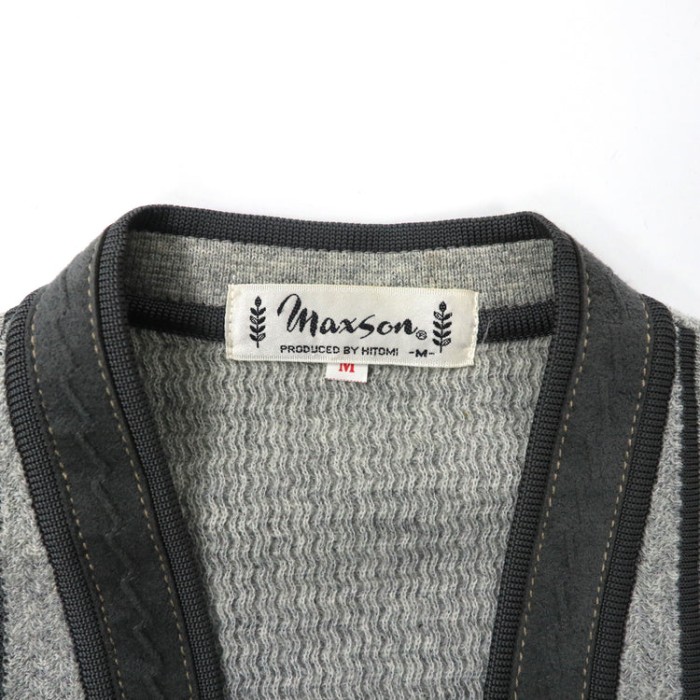ジャパンヴィンテージ maxson ハイゲージニット カーディガン M グレー ウール 80年代 日本製 未使用品 | Vintage.City 古着屋、古着コーデ情報を発信