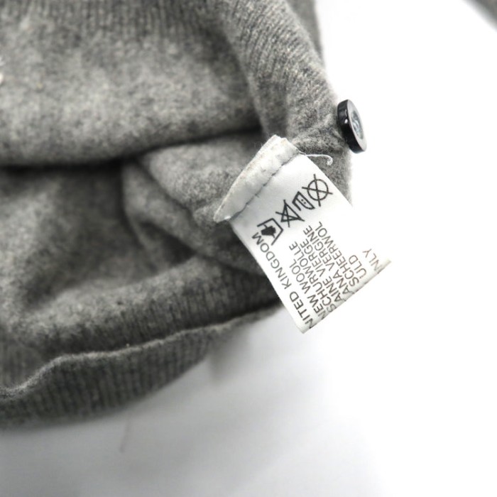 Burberrys ポロニット セーター 42 グレー ラムウール ワンポイントロゴ刺繍 オールド スコットランド製 | Vintage.City 빈티지숍, 빈티지 코디 정보