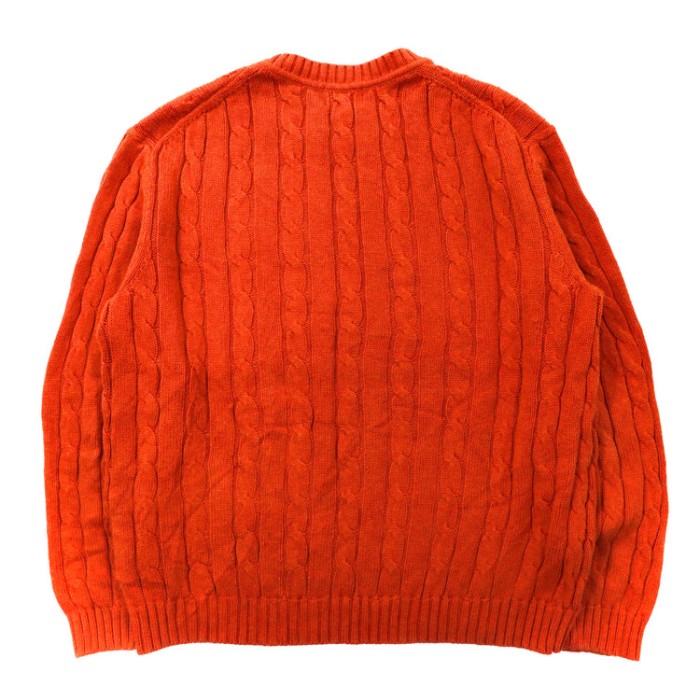 L.L.Bean ケーブルニット セーター M オレンジ コットン 90年代 メキシコ製 | Vintage.City 古着屋、古着コーデ情報を発信